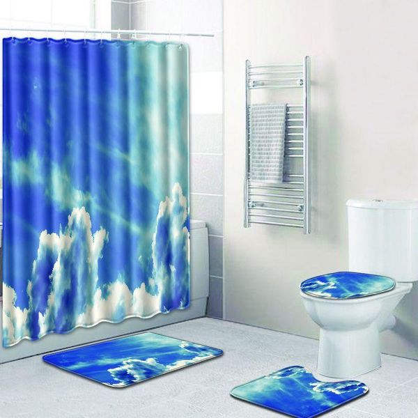 carpets 3d printed blue sky white cloud 4pcs set shower curtain + 3 closestool toilt mat house cushion door rug
carpets 3d printed blue sky white cloud 4pcs set shower curtain + 3 closestool toilt mat house cushion door rug