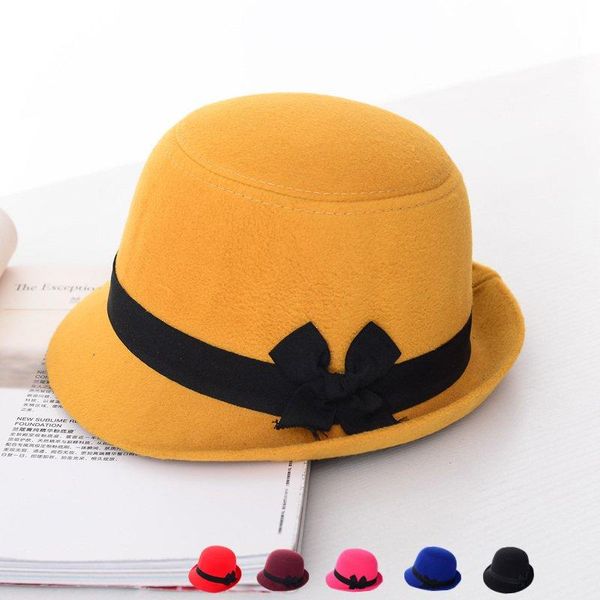 retro trendy cute women girl bowknot beach felt wool fedora hats bowler derby caps outdoor, Black;white 
retro trendy cute women girl bowknot beach felt wool fedora hats bowler derby caps outdoor, Black;white