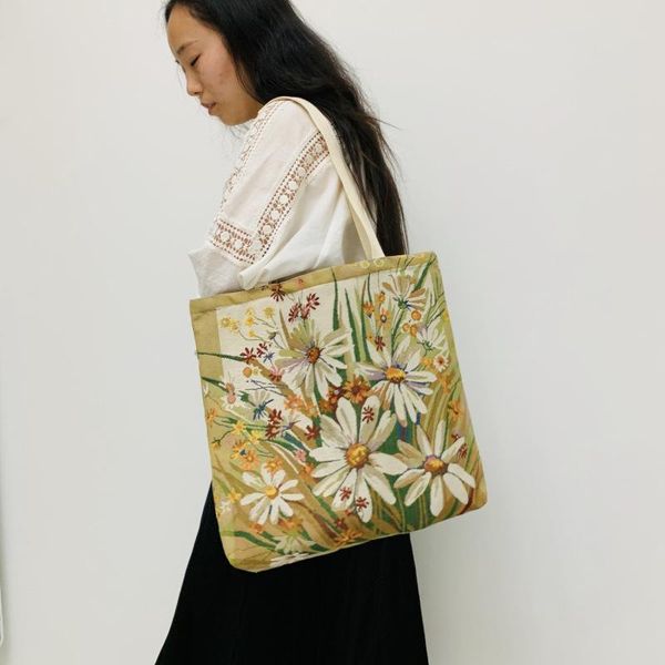 evening bags reusable jacquard canvas shopping bag flowers vintage embroidery knit folding girl tote
evening bags reusable jacquard canvas shopping bag flowers vintage embroidery knit folding girl tote