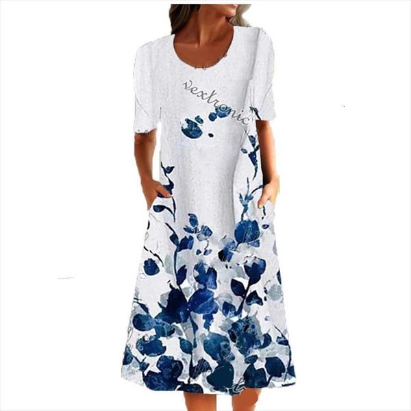 summer fashion short sleeve women dress loose pockets printed floral plus size casual party versatile, Black;gray
summer fashion short sleeve women dress loose pockets printed floral plus size casual party versatile, Black;gray