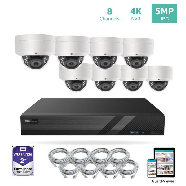 channel 4k ip poe security camera system 8ch nvr with 2tb hdd and outdoor 5mp dome cameras
channel 4k ip poe security camera system 8ch nvr with 2tb hdd and outdoor 5mp dome cameras