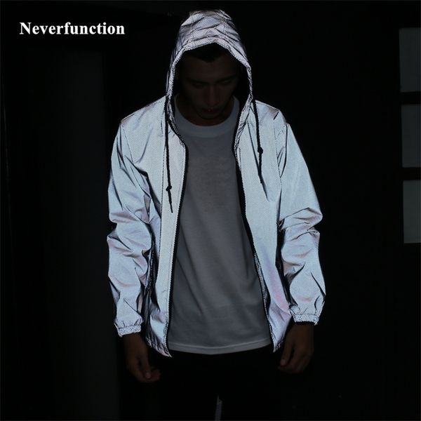 spring autumn men loose full reflective hooded windbreaker waterproof jacket male casual hip hop baseball coats plus size 4xl 210811, Black;brown
spring autumn men loose full reflective hooded windbreaker waterproof jacket male casual hip hop baseball coats plus size 4xl 210811, Black;brown