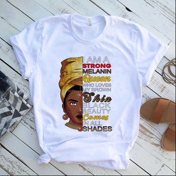 womens i am a strong melanin queen t shirt women 90s punk streetwear clothes harajuku short sleeve plus size, White
womens i am a strong melanin queen t shirt women 90s punk streetwear clothes harajuku short sleeve plus size, White