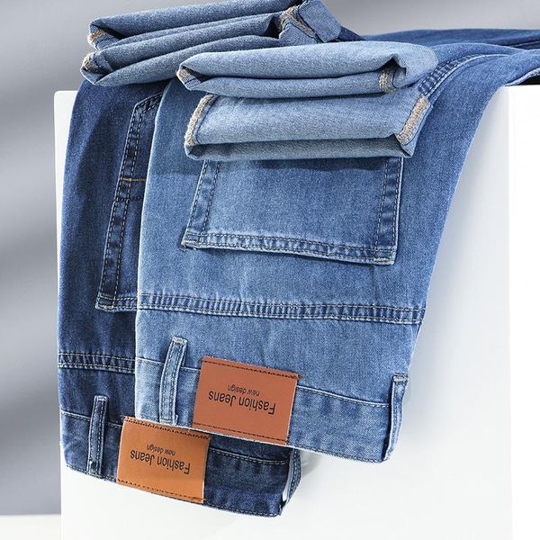 men's jeans spring summer thin blue cotton classic style no elasticity straight business casual denim pants male brand trousers
men's jeans spring summer thin blue cotton classic style no elasticity straight business casual denim pants male brand trousers