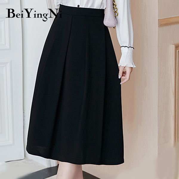 knee-length skirts womens high waist black a line office ladies skirt solid color vintage work wear fashion korean ol 210427
knee-length skirts womens high waist black a line office ladies skirt solid color vintage work wear fashion korean ol 210427