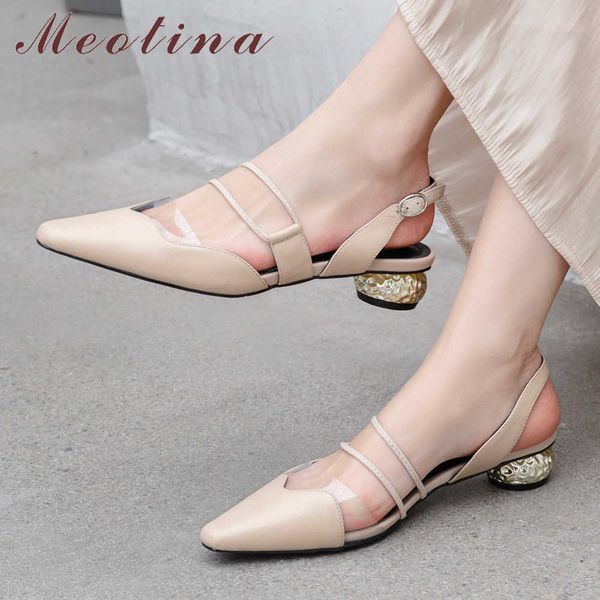 meotina women slingbacks shoes natural genuine leather strange style heels shoes transparent buckle ladies shoes big size 33-42 210608, Black
meotina women slingbacks shoes natural genuine leather strange style heels shoes transparent buckle ladies shoes big size 33-42 210608, Black