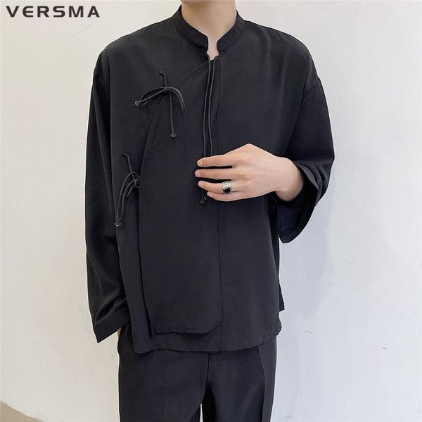 men's casual shirts versma chinese style mandarin collar baroque shirt blouse men korean retro ribbon patchwork personalized male drop, White;black
men's casual shirts versma chinese style mandarin collar baroque shirt blouse men korean retro ribbon patchwork personalized male drop, White;black