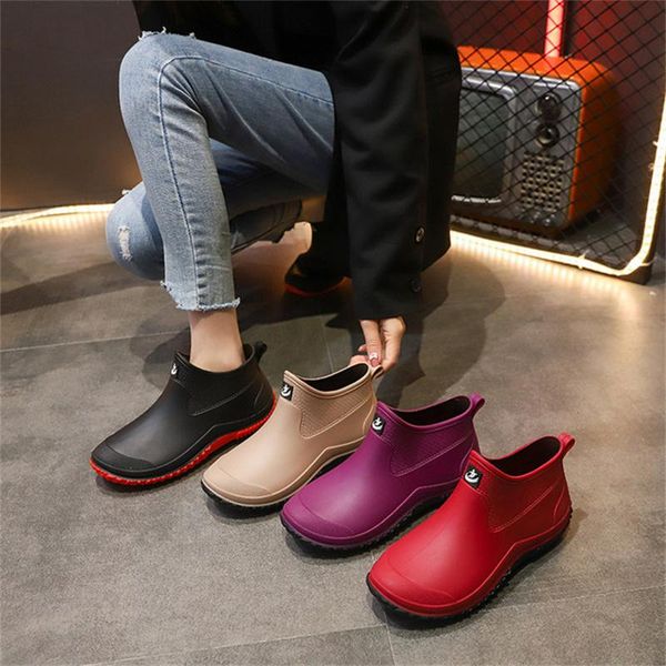 boots women fashion rubber rain non-slip casual waterproof ankle durable preservative firm water shoe kitchen working, Black
boots women fashion rubber rain non-slip casual waterproof ankle durable preservative firm water shoe kitchen working, Black