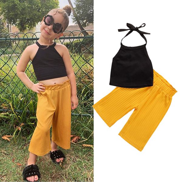 1-6y infant baby girl kids clothes sets sleeveless tied neck + knitted trousers pants summer clothes sets, White
1-6y infant baby girl kids clothes sets sleeveless tied neck + knitted trousers pants summer clothes sets, White