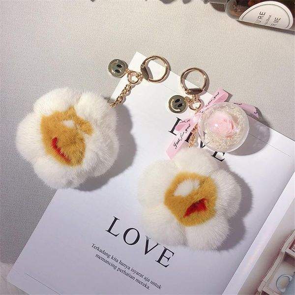 keychains south korea creative mink hair flower keyring eternal true bag pendant car key chain lovely women girl gift, Silver
keychains south korea creative mink hair flower keyring eternal true bag pendant car key chain lovely women girl gift, Silver