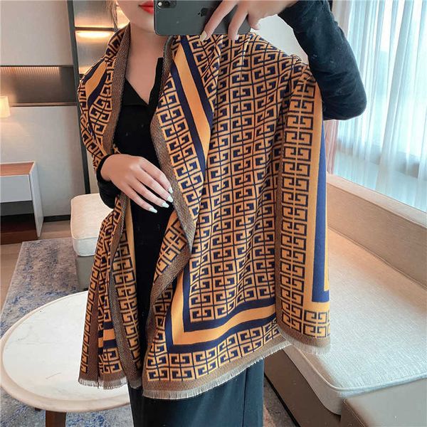 korean imitation cashmere 2021 autumn and winter fashion pattern decorative warm student scarf large shawl, Blue;gray
korean imitation cashmere 2021 autumn and winter fashion pattern decorative warm student scarf large shawl, Blue;gray