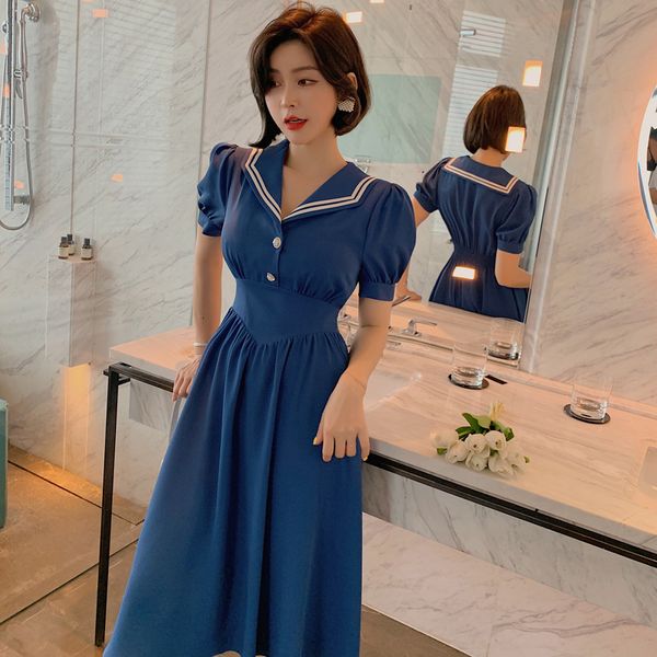 dress arrival fashionable women's fashions elegant summer sailor collar temper simple preppy-to-line style, Black;gray
dress arrival fashionable women's fashions elegant summer sailor collar temper simple preppy-to-line style, Black;gray