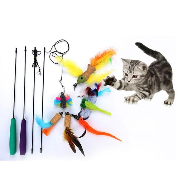 feather teaser cat toy 2pcs wand 7pcs replacement interactive catcher and funny exercise for kitten or cats hfing toys
feather teaser cat toy 2pcs wand 7pcs replacement interactive catcher and funny exercise for kitten or cats hfing toys