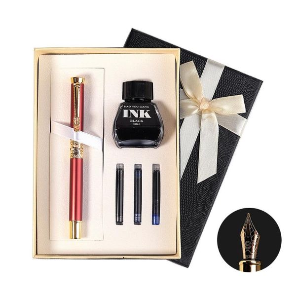 fountain pens portable exquisite refillable signature pen kit refill ink sac bottle calligraphy writing business gift
fountain pens portable exquisite refillable signature pen kit refill ink sac bottle calligraphy writing business gift