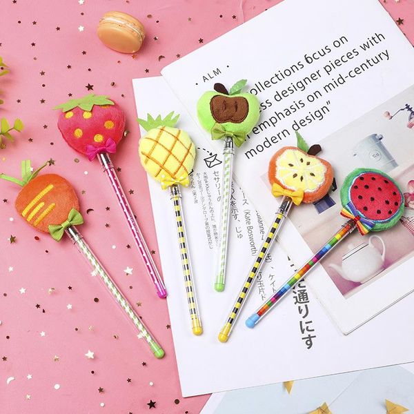 ballpoint pens 16pcs korea cute plush fruit neutral pen cartoon girl heart writing signature student stationery office supplies, Blue;orange
ballpoint pens 16pcs korea cute plush fruit neutral pen cartoon girl heart writing signature student stationery office supplies, Blue;orange