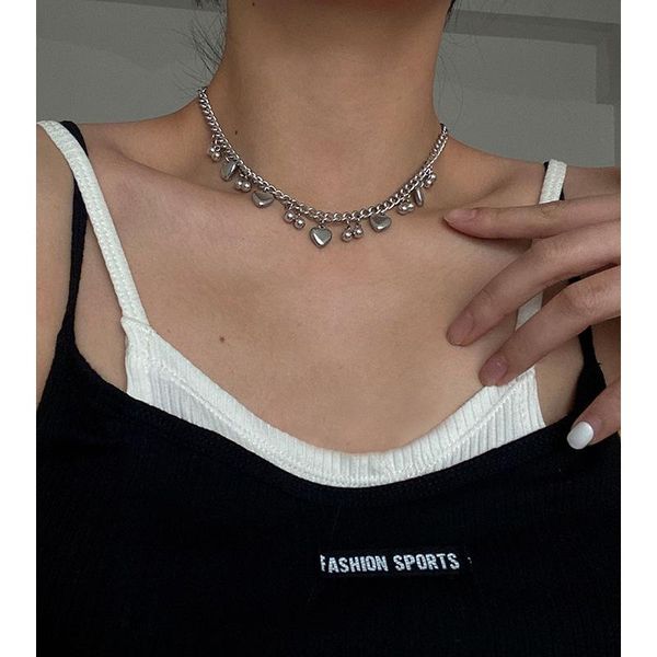 chokers punk stainless steel choker necklace for women vintage fashion beads statement heart pendent 2021 female jewelry, Golden;silver
chokers punk stainless steel choker necklace for women vintage fashion beads statement heart pendent 2021 female jewelry, Golden;silver