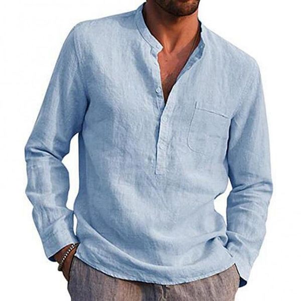 men's casual shirts male autumn clothing solid color v neck long sleeve button pocket cotton linen shirt 3xl, White;black
men's casual shirts male autumn clothing solid color v neck long sleeve button pocket cotton linen shirt 3xl, White;black