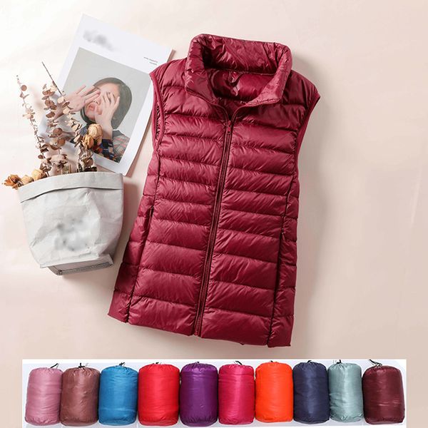 autumn duck down vest womens short jacket sleeveless portable puffer vest coat female winter student waistcoat, Black
autumn duck down vest womens short jacket sleeveless portable puffer vest coat female winter student waistcoat, Black