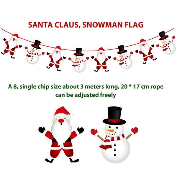 christmas decorations pulling flag bunting hanging santa claus xmas ornaments paper window party decor pendant home 
christmas decorations pulling flag bunting hanging santa claus xmas ornaments paper window party decor pendant home