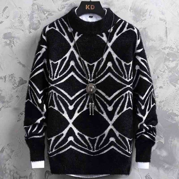 men's sweaters winter fashion mink cashmere sweater men thick warm christmas jumper half turtleneck male pullover axr9, White;black
men's sweaters winter fashion mink cashmere sweater men thick warm christmas jumper half turtleneck male pullover axr9, White;black