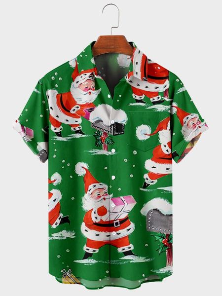men's casual shirts 2021 cross 1 santa claus series 3d digital print trend loose short sleeve shirt top, White;black
men's casual shirts 2021 cross 1 santa claus series 3d digital print trend loose short sleeve shirt top, White;black