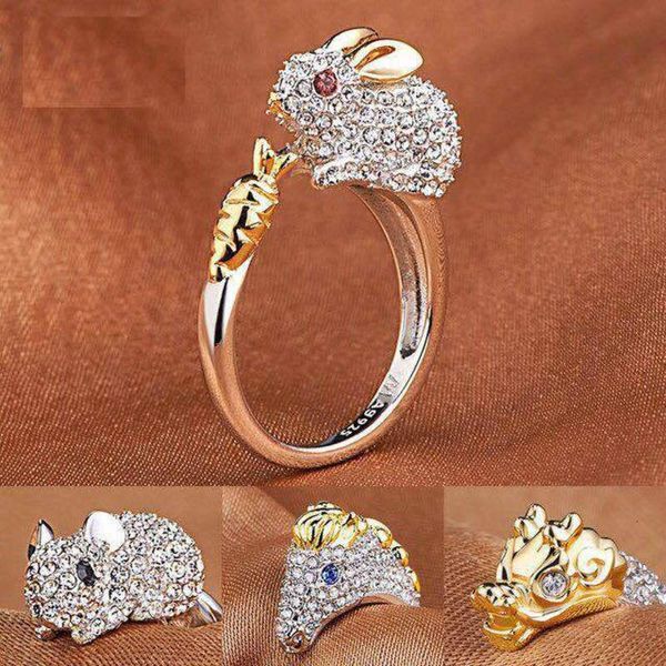 twelve yunjin zodiac benmingnian rings for men and women, Slivery;golden
twelve yunjin zodiac benmingnian rings for men and women, Slivery;golden