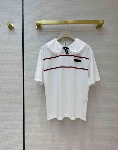 tee 2021 Summer Collection 100% Cotton Luxury Design Peter Collar Sweet Style T-shirt, White
tee 2021 Summer Collection 100% Cotton Luxury Design Peter Collar Sweet Style T-shirt, White