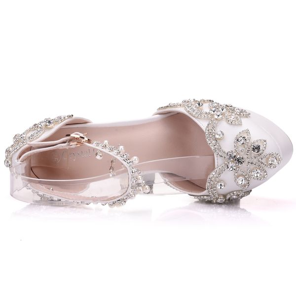 sandals summer sandals white round toe bridal wedding women crystal high heel shoes rhinestone ankle straps, Black
sandals summer sandals white round toe bridal wedding women crystal high heel shoes rhinestone ankle straps, Black