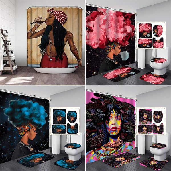 curls african girl shower curtain waterproof set non-slip bathroom and rug sets for curtains
curls african girl shower curtain waterproof set non-slip bathroom and rug sets for curtains