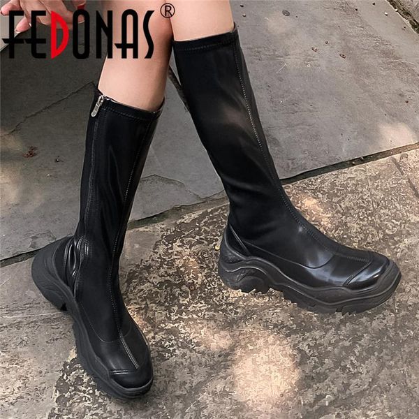boots fedonas slim long stretch fashion concise women knee-high autumn winter casual platforms shoes woman thick heels, Black
boots fedonas slim long stretch fashion concise women knee-high autumn winter casual platforms shoes woman thick heels, Black