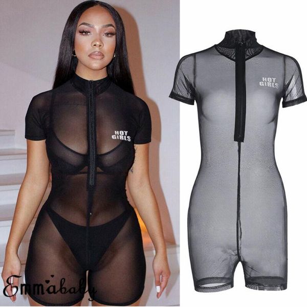 women's jumpsuits & rompers perspective jumpsuit stretchy bodysuit party trousers short sleeve women romper bodycon clubwear, Black;white
women's jumpsuits & rompers perspective jumpsuit stretchy bodysuit party trousers short sleeve women romper bodycon clubwear, Black;white