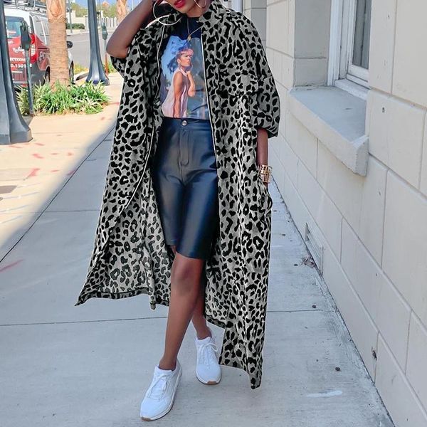 women's jackets autumn women jacktes 2021 casual long sleeve v neck zipper maxi coats vintage leopard printed femininas, Black;brown
women's jackets autumn women jacktes 2021 casual long sleeve v neck zipper maxi coats vintage leopard printed femininas, Black;brown
