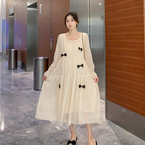 maternity dresses 9494# dress spring autumn long sleeves bow chiffon midi plus size pregnancy loose large, White
maternity dresses 9494# dress spring autumn long sleeves bow chiffon midi plus size pregnancy loose large, White
