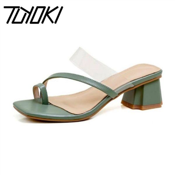 tuyoki summer genuine leather shoes women sandals mid thick heels transparent slip on lady size 33-40, Black
tuyoki summer genuine leather shoes women sandals mid thick heels transparent slip on lady size 33-40, Black