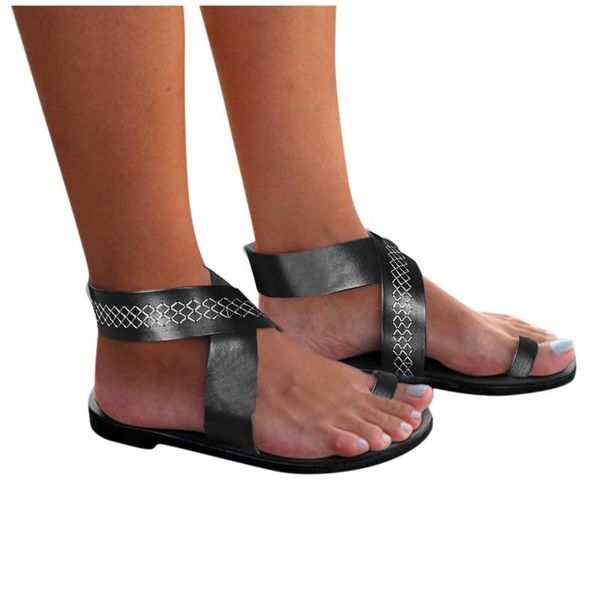women clip toe flat sandals summer strap cross beach shoes soft pu leather ladies open breathable footwear #bl3, Black
women clip toe flat sandals summer strap cross beach shoes soft pu leather ladies open breathable footwear #bl3, Black