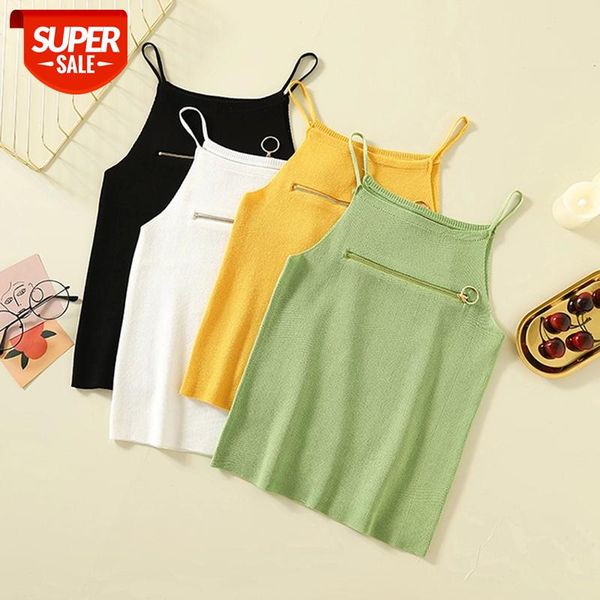 2021 summer women tank casual knitted camis sleeveless vest deep zipper party solid camisole femme white green yellow #3e3o
2021 summer women tank casual knitted camis sleeveless vest deep zipper party solid camisole femme white green yellow #3e3o
