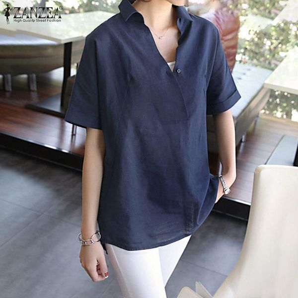 women's blouses & shirts 2022 summer vintage blouse women cotton casual solid loose tunic ladies lapel collar short sleeve, White
women's blouses & shirts 2022 summer vintage blouse women cotton casual solid loose tunic ladies lapel collar short sleeve, White