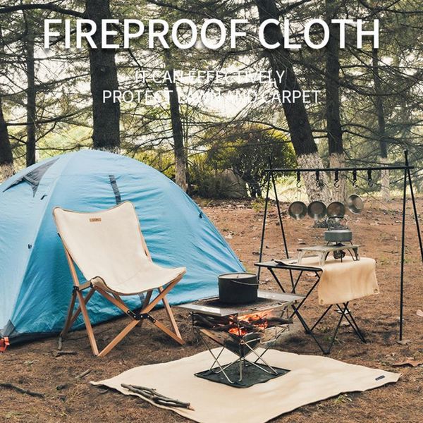 outdoor pads fireproof picnic mat, portable foldable barbecue with black storage bag, suitable for camping and survival
outdoor pads fireproof picnic mat, portable foldable barbecue with black storage bag, suitable for camping and survival