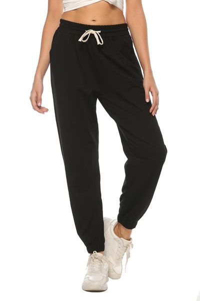 fall winter women cotton high waist joggers drawstring sweatpants with pocket women's pants & capris, Black;white
fall winter women cotton high waist joggers drawstring sweatpants with pocket women's pants & capris, Black;white