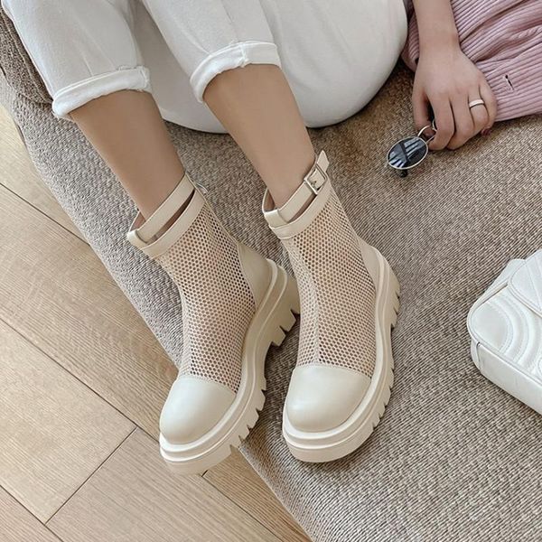 ochanmeb large size 43 natural genuine leather ankle boots women platform buckled belt mesh net brand shoes beige, Black
ochanmeb large size 43 natural genuine leather ankle boots women platform buckled belt mesh net brand shoes beige, Black