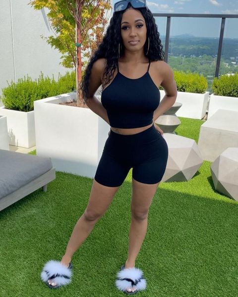 women's fashion solid color printed camisole shorts sports suit two-piece stretch sling workout gym clothing, White;black
women's fashion solid color printed camisole shorts sports suit two-piece stretch sling workout gym clothing, White;black
