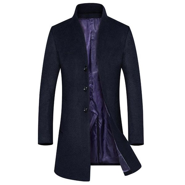 men's wool & blends blend coats men winter slim solid long section coat business casual trend overcoat male, Black
men's wool & blends blend coats men winter slim solid long section coat business casual trend overcoat male, Black