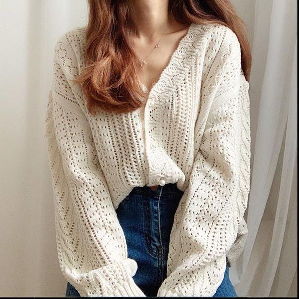 sweters cardigan v neck women sweater hollow out solid spring autumn casual short cashmere jacket, White;black
sweters cardigan v neck women sweater hollow out solid spring autumn casual short cashmere jacket, White;black