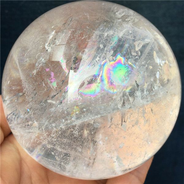 about 600g natural clear white quartz crystal sphere ball healing, Black
about 600g natural clear white quartz crystal sphere ball healing, Black