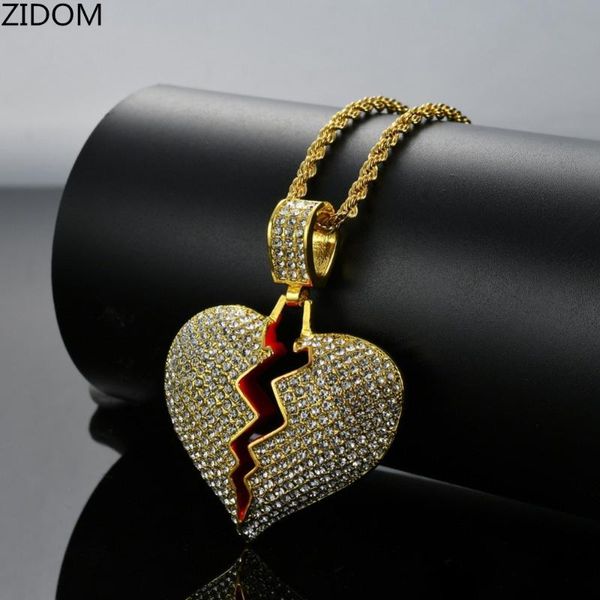 pendant necklaces men/women hip hop broke heart with stainless steel chain hiphop necklace fashion jewely drop, Silver
pendant necklaces men/women hip hop broke heart with stainless steel chain hiphop necklace fashion jewely drop, Silver
