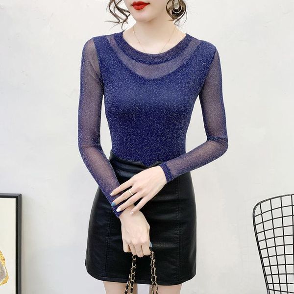 women's blouses & shirts women 2021 autumn winter black mesh sheer patchwork o neck female long sleeve blouse pure color ladies, White
women's blouses & shirts women 2021 autumn winter black mesh sheer patchwork o neck female long sleeve blouse pure color ladies, White