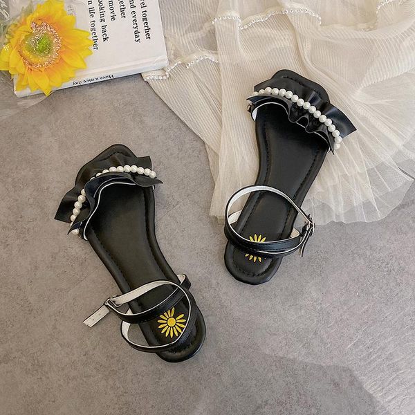 with skirts and sandals 2021 female summer fairy korean version all-match small fresh flounce temperament fashion shoes, Black
with skirts and sandals 2021 female summer fairy korean version all-match small fresh flounce temperament fashion shoes, Black