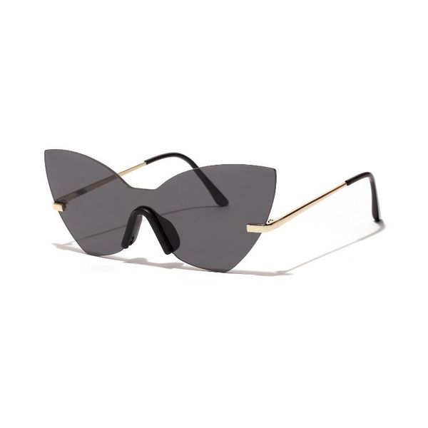 sunglasses 2021 horn cat eye retro female butterfly shape without frame european and american, White;black
sunglasses 2021 horn cat eye retro female butterfly shape without frame european and american, White;black