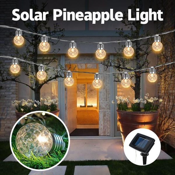 strings leds crystal ball solar lamp power led string fairy garden lights garlands christmas decor for outdoor #33