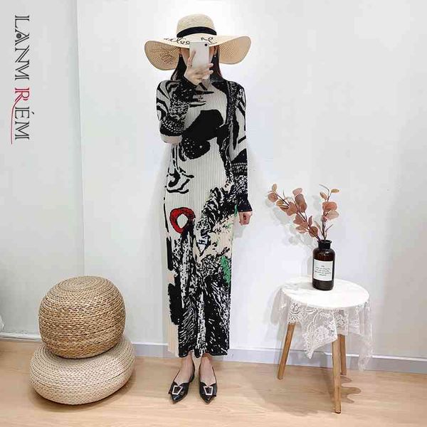 stand collar full sleeves printed colorful dress loose slim long elastic waist female elegant pd789 210507, Black;gray
stand collar full sleeves printed colorful dress loose slim long elastic waist female elegant pd789 210507, Black;gray